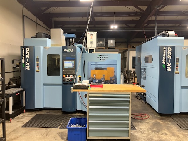 Matsuura MX-330 CNC machines wired by Powell Electrical in a client's shop
